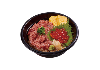 天然インドまぐろ ねぎとろいくら丼