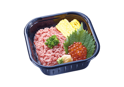 天然インドねぎとろいくら丼